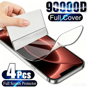 4Pcs TPU Hydrogel Film For iPhone 18 Pro 16 15 14 13 12 11 17 Pro Max 16E Air 13 Mini 7 8 16 Plus X XR XS Soft Screen Protector