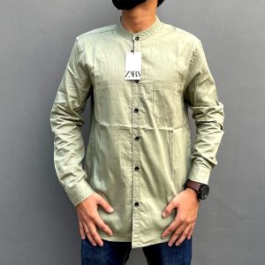 kemeja casual lengan panjang Krah Shanghai terbaru