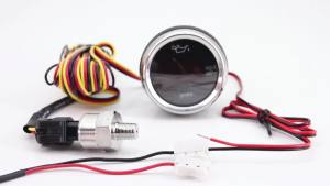 RYSJM | ﻿ 2" 52mm Car Oil Pressure Gauge Digital Meter 0-1.0MPA Oil Pressure Gauge With 1/8NPT Oil Press Sensor For 12V 24V Car