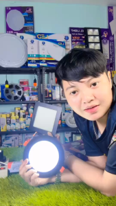 V-light โคมฝังฝ้าขอบดำ 4 นิ้ว 9W Panal Light ดาวน์ไลท์ฝังฝ้าแอลอีดี แบบกลม-แบบเหลี่ยม แสงสีขาว (Daylight)/แสงวอร์มไวท์ (Warmwhite) แบบไดร์เวอร์แยก