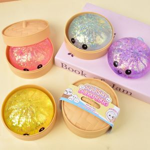 Takara Tomy | Creative Push Bubble Colorful Dumpling Simulation Steamed Bun Squeeze Toy with Beads Squishy Rebound Stress Relief Fidget Toy