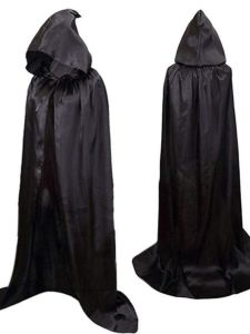 Red Black Long Cape Halloween Witch Role-playing Vampire Skirt Thin Hem Long Scarf Sharp Cap Polyester Autumn Fashion for Women