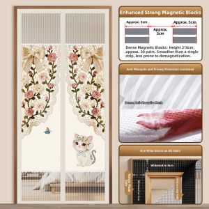 Magnetic Self-Closing Anti-Mosquito Door Curtain