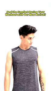 Kaos Sport Pria Gym Fitness Olahraga Polos Sleeveless Singlet Tanktop Tanpa Lengan