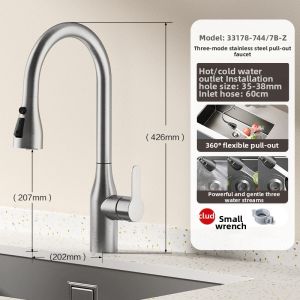 JOMOO | Retractable 360 Rotation Hot and Cold Anti-splash Kitchen Faucet