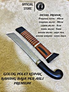 GOLOK CIBATU ASLI Pemotong bambu dan kayu GOLOK polet kopak rawing kerja kebun bahan baja per