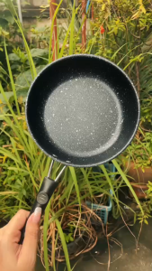 Jumper กระทะเคลือบ หม้อเคลือบ  ลายหินอ่อน ไม่ติดกะทะ ทรงลึก 18/20 ซม ผัด ทอด ต้ม ได้ดี กระทะหินอ่อน