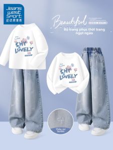 JEANSWEST SPORT | Girls Fall Set Jeans & Long Sleeve T-shirt