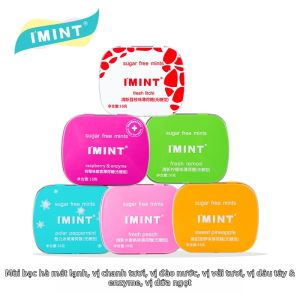 IMINT | Kẹo Bạc Hà Không Đường Làm Mát Dài Lâu 6 Hộp