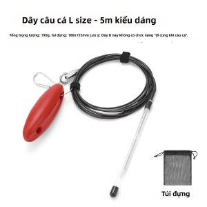 Dây Câu Cá Bằng Thép Không Gỉ Có Phao Khóa Chống Rối Không Cần Khóa Di Động Dùng Cho Câu Cá Nước Ngọt Và Nước Mặn