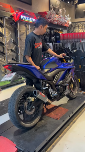 Z1 MOTO VILLAIN CARBON 370 MUFFLER WITH MIDPIPE | YAMAHA R3