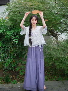 Elegant Doll Collar Wide Leg Pants Outfit Ethereal Chinese Style Top Bottom Set Free Shipping from China for Young Women