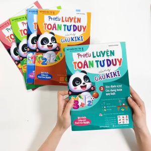Sách Phiếu luyện toán tư duy cùng Gấu KiKi 3: Xác định vị trí - Các dạng toán quy luật - Megabook