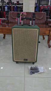 SKG ลำโพง ล้อลาก พกพา 12นิ้ว  40W RMS. ไมค์ลอย 2ตัว เสียงดี เบสแน่น รุ่น KG-078 สีเขียว