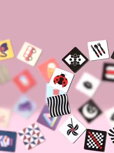 [Little B House] Baby Newborn Visual Stimulation Flash Card Black & White Colour Montessori Toys 视觉激发卡 Kad Bayi - BT214