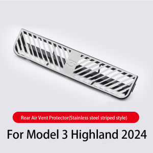 For Tesla Model 3 Highland 2024 Rear Air Vent Cover Center Console Armrest Box Back Conditioner Outlet Filter Grille Protector