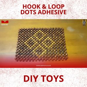 Dot lakban sticker perekat hook and loop/ Sticker bulat perekat / tape lakban magic sticker warna putih