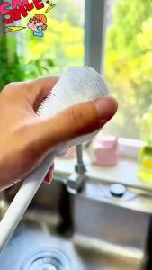 Cọ Rửa Bình Sữa Rửa Bình Nước Rửa Cốc Silicon Lông Mềm Gập 90 Độ Cán Dài Đa Năng Tiện Lợi - BIGBA