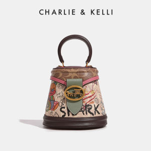 CHARLIE & KELLI | Premium Cartoon Graffiti Womens Bucket Bag