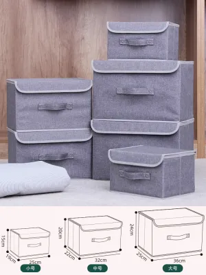 bicoy | Organizing Cotton Linen Storage Box Foldable
