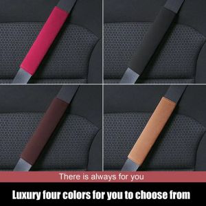 Car Seat Belt Shoulder Guard Comfortable Seatbelt Cover Pad Built-In Anti-Slip Silicone Strip Safety Strap Cushion For Driving