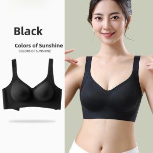 Miiow | Catwoman Seamless Thin Bra Womens Anti-Sagging Gathered Underwear Breathable Nylon U-Back Summer Thin Cup Bra No Trace