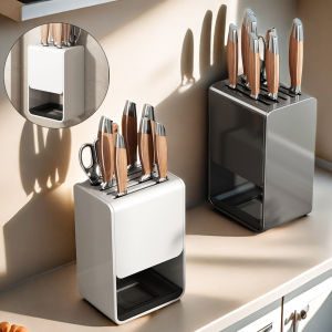 Maximize Your Kitchen Space: High-Capacity and Durable Knife Blocks - The Supreme Knife Storage Easy-to-Clean Knife Organizer for Your Countertop Universal Knife Block