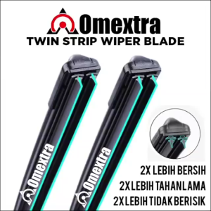 Wiper Mobil Omextra Twin Strip Car Wiper Kaca Mobil Lebih Bersih Awet