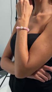 Ingemark Trendy Elegant Imitation Pearls Bracelets for Women Vintage Irregular Pink Stone Hand Accessories 2026 New Year Jewelry
