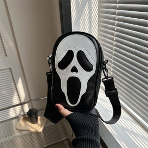 Niche Personality Ghost Funny Bag Female Cute Crossbody Bag Ins Korean Original Fashion Trendy Cartoon Mobile Phone Bag