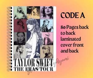 TAYLOR SWIFT NOTEBOOK LAMINATED COVER TAYLOR COLLECTIBLES SWIFTIES