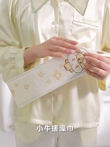 🔥 LY Double Side Bathing Sponge Towel with Hand Held🔥 scrub back side easily 🔥 Length 90cm