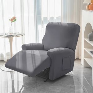 1/2/3 Seater Soft Recliner Sofa Cover Solid Color Simple Single Sofa Slipcover Relax Couch Armchair Protector Case Removable