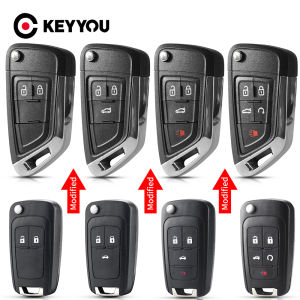 KEYYOU For Chevrolet Cruze Epica Lova Camaro Vauxhall Insignia Astra For Buick Modified 2/3/4/5 Button Remote Key Shell Case