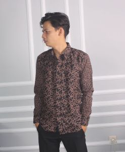 STYLEBATIK Kemeja Batik Slimfit full furing katun motif KROKOT Lengan panjang