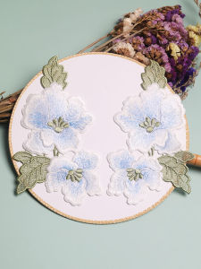 Soft Handmade Lace Patch Computer Embroidery Piece Clothing Hole Repair Decorative Patch Need Hand Sewing Home Fabric Art