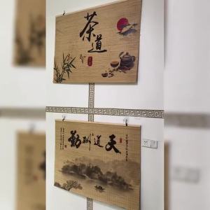 Sunshade For Home Window Bamboo Blinds Roller Bamboo Blinds Outdoor Blinds High Definition Printed Bamboo Curtain New Chinese Style Entrance Decorative Painting 竹帘