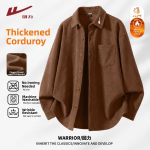 Warrior | Corduroy Flannel Shirt Men Youth Winter