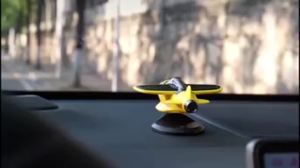 Solar Powered Rotating Airplane Car Dashboard Ornament 360° Auto Spin Decor Airplane Ornaments Car Interior Decoration