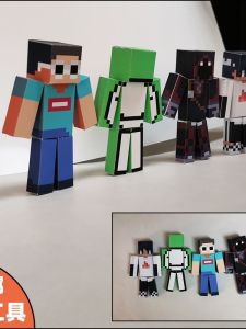 ของเล่นโมเดลเคลื่อนที่ได้ Dream World Steve ของเล่นตัวละคร Him ของเล่นทหารบกที่ไม่ตาย ของเล่นตัวละครจากเกม Minecraft