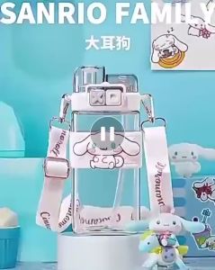 Botol Minum Anak Tali Panjang 2in1 Sedot Teguk Melody Kuromi Cinnamoroll 580ML