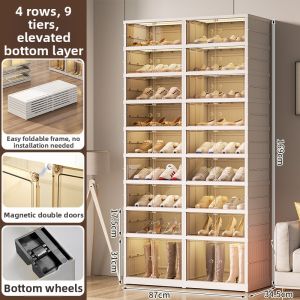 Folding Multi-level Easy-access Shoe Organizer