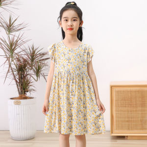 Summer Thin Cotton Gauze Girls Dress