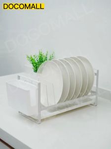 Simwind 2 ชั้น ที่เก็บจาน ที่วางจาน ชั้นวางจาน ชั้นวางจานสแตนเลสระบายน้ํา สำหรับห้องครัว ที่คว่ำจาน