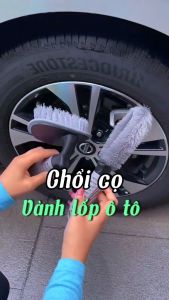 Combo Bộ 2 Dụng Cụ Vệ Sinh Lốp Ô tô Xe Máy - Bàn Chải Cọ Lốp Cọ Lazang Tiện Dụng