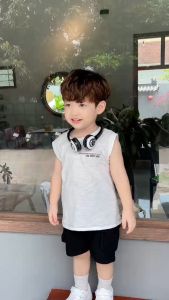 Áo thun ba lỗ sát nách dáng tank top hàn quốc may chỉ nổi cho bé từ 1 đến 7 tuổi BERNIE KIDS 0324A04
