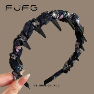 Butterfly Water Diamond Beads Hairband Womens Heightening Skull Top Small Face Lightweight Wave Pressed Hair Clip