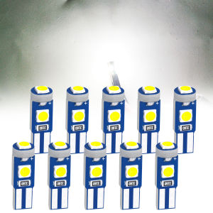 High Brightness 3030 Chips 10Pcs of T5 Led Bulb W3W W1.2W Play and Plug Car Interior Lights Auto Instrument Lamp 12V/24V