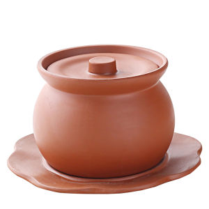 Purple Clay Ceramic Soup Pot Hotel Dining Water Separation Soup Pot Health Care Baked Pear Sand Pot Soup Pot with Lid for Home Use