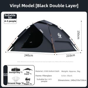 Hewolf | Rainproof Professional Portable Foldable Thickened Tent